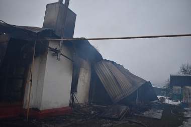 В Путятинском районе сгорел двухэтажный дом 