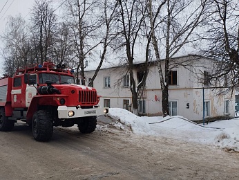 МЧС показало фото с пожара в Касимове 13 февраля 