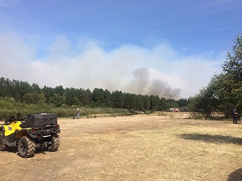 Фоторепортаж: лагерь пожарных в зоне ЧС — Деулино Рязанского района