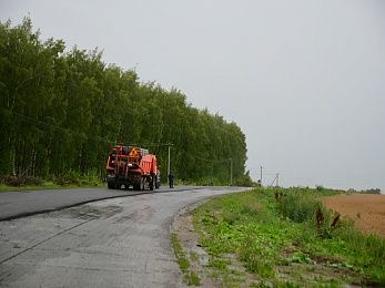 На двух участках под Кораблино идут масштабные дорожные работы 