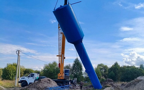 В касимовской деревне готовятся испытать водонапорную башню